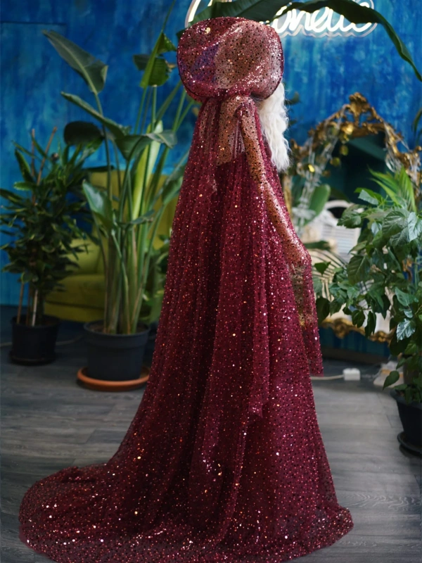 Dark Red Sparkle Prom Dress/Photo Shoot Dress