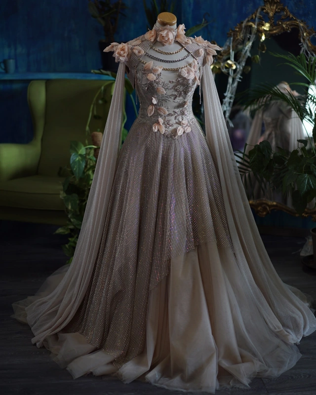 Sparkle Ruffled Photoshoot Dress/Prom Dress