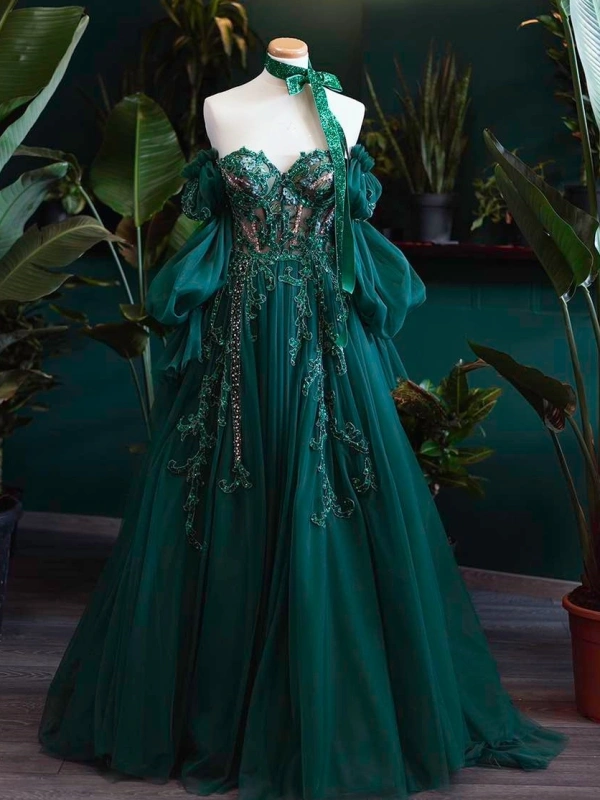Green Ruffled Photoshoot Dress/Prom Dress