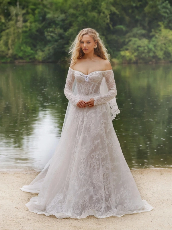 White French Lace Wedding Dress