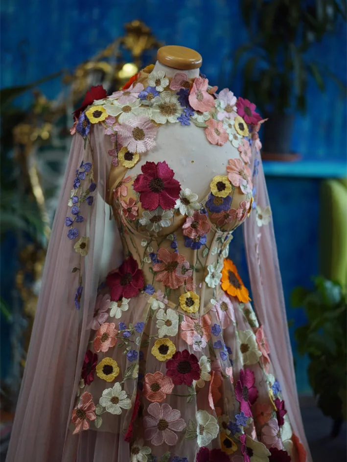 Floral Dress  Photoshoot /Floral Prom Dress
