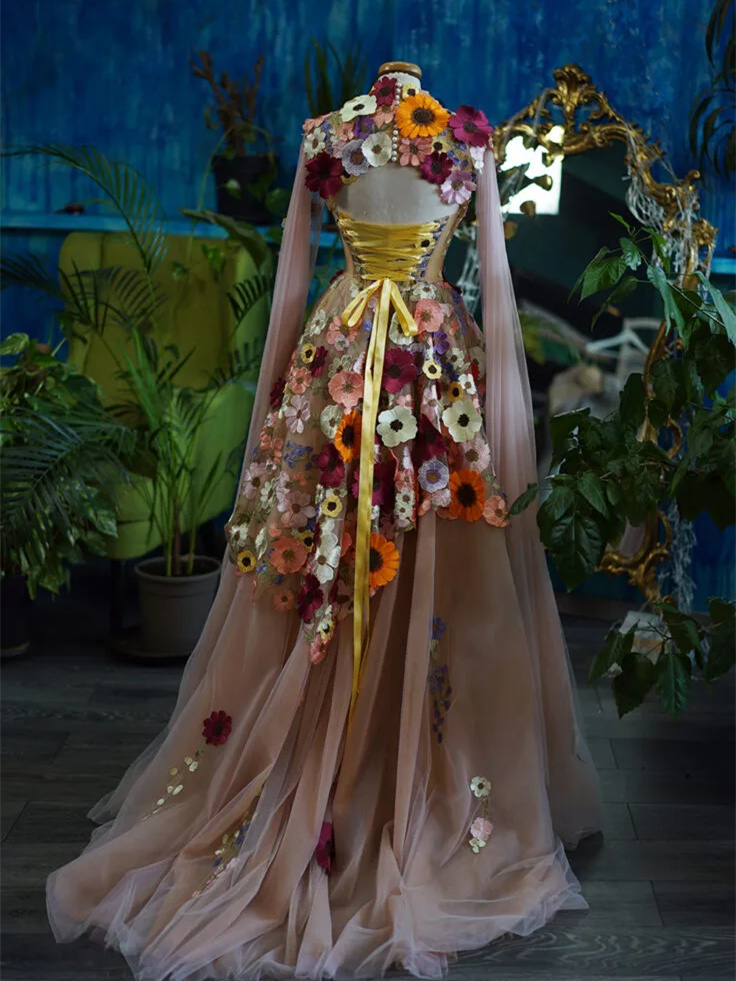 Floral Dress  Photoshoot /Floral Prom Dress