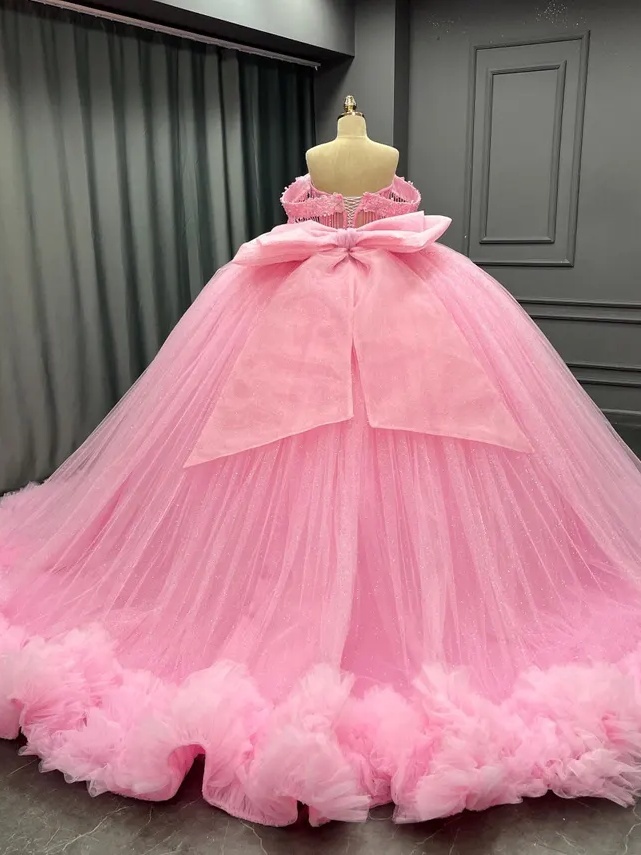 Pink Ball Gown Photo Shoot Dress