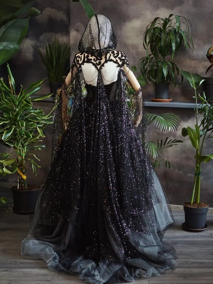 Sparkle Tulle Black Photo Shoot Dress