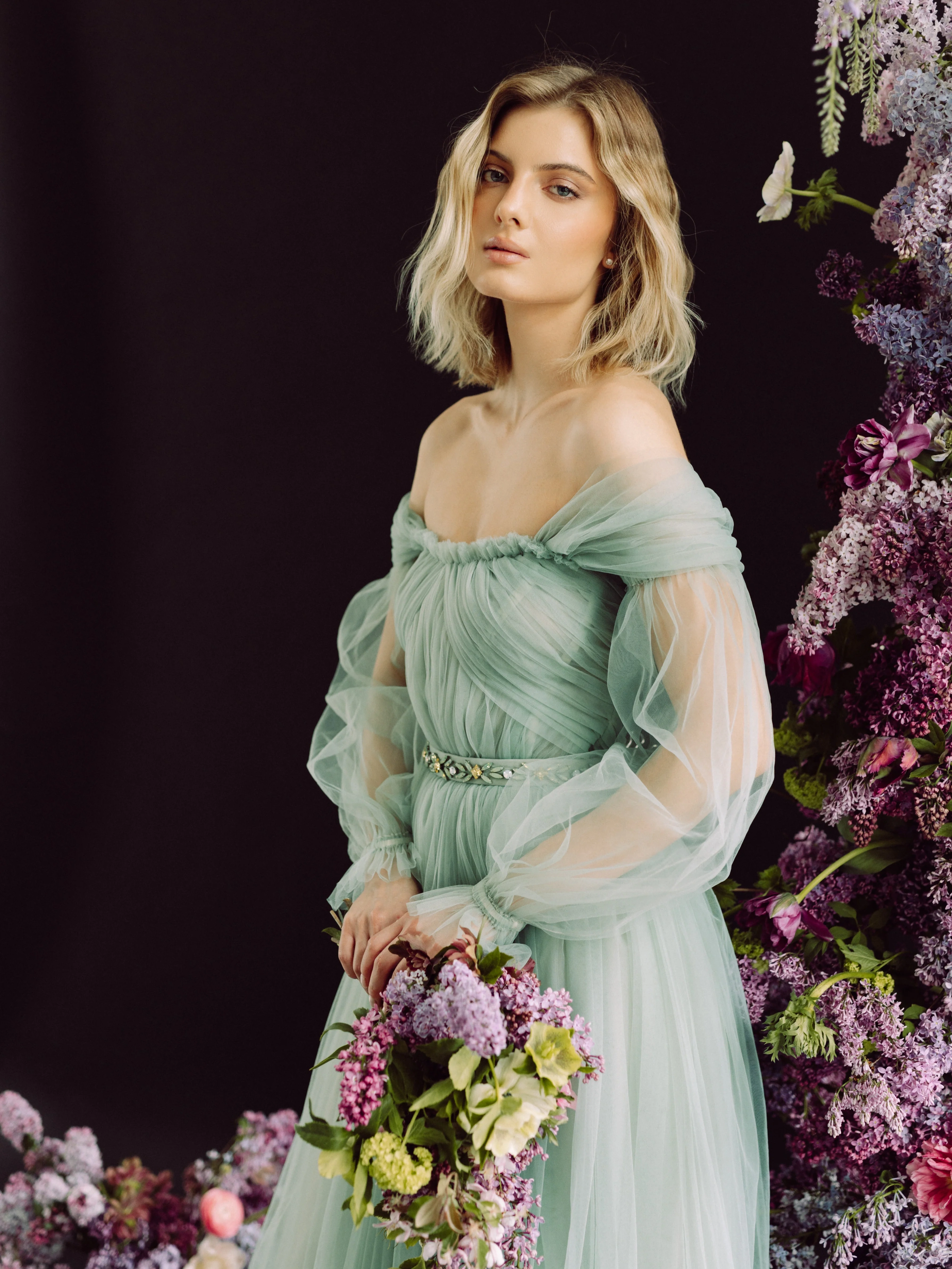Dusty Green Prom Dress /Bridesmaid Dress