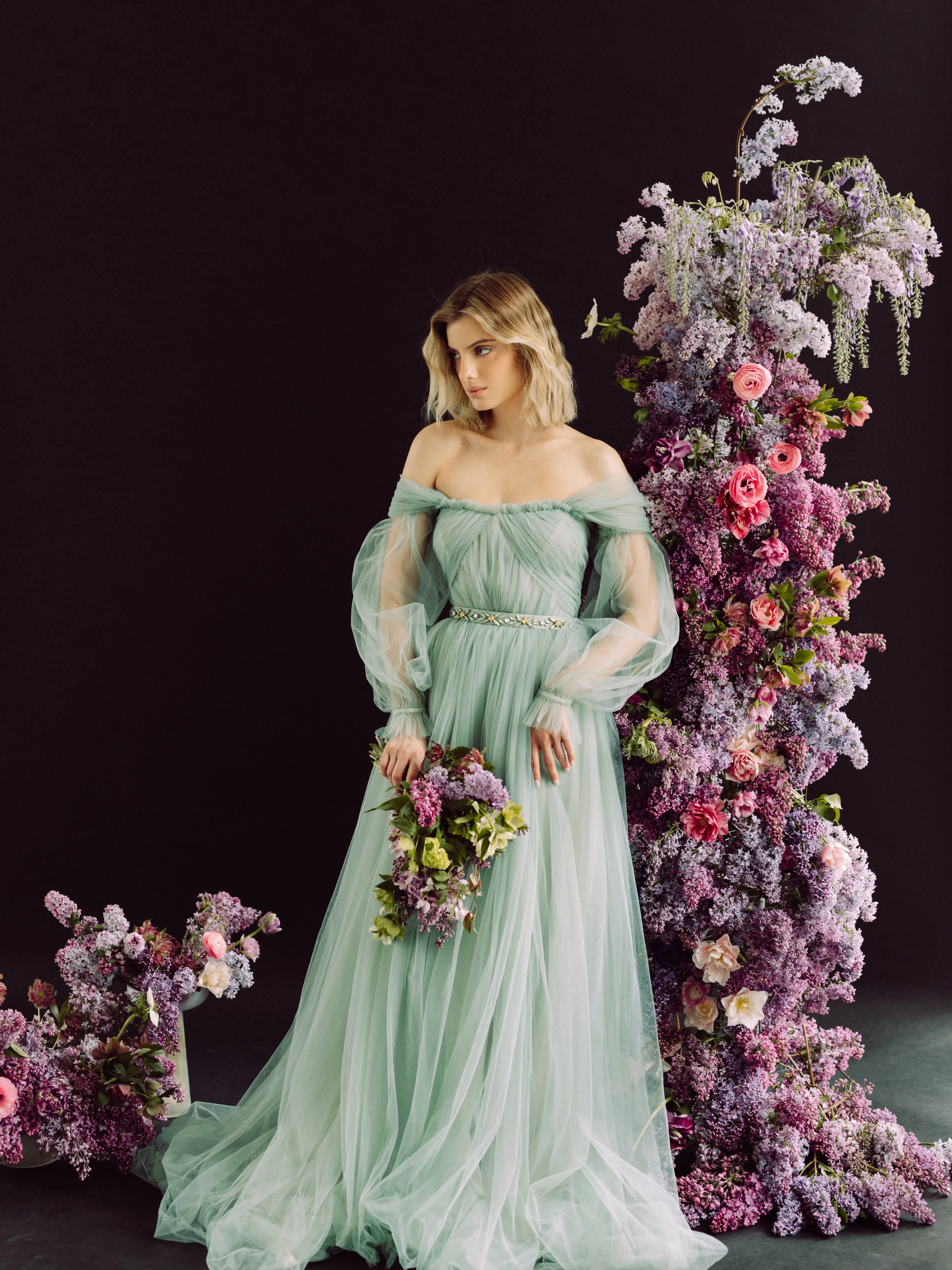 Dusty Green Prom Dress /Bridesmaid Dress