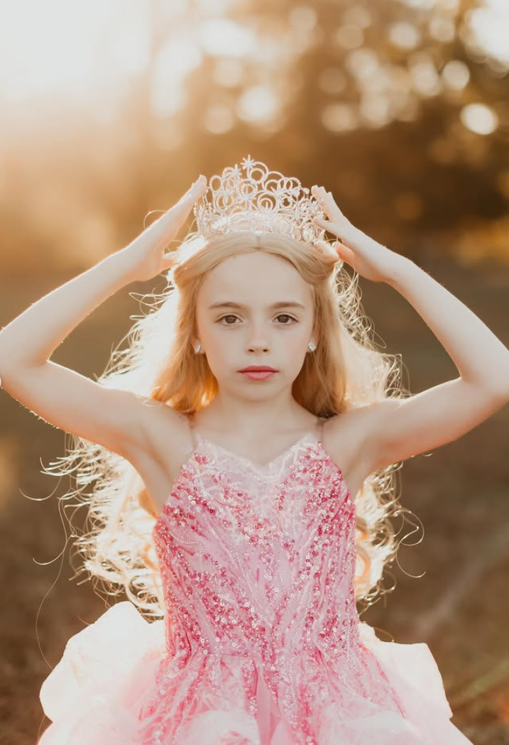 Hot Pink Sparkle Girls Special Occasion Dress