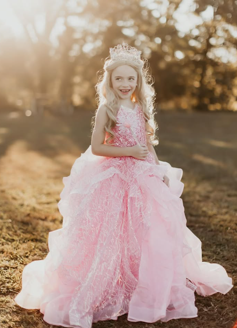 Hot Pink Sparkle Girls Special Occasion Dress