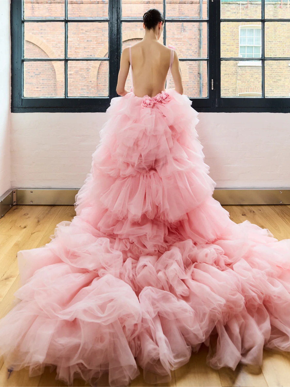 Ruffled Pink Photoshoot Dress