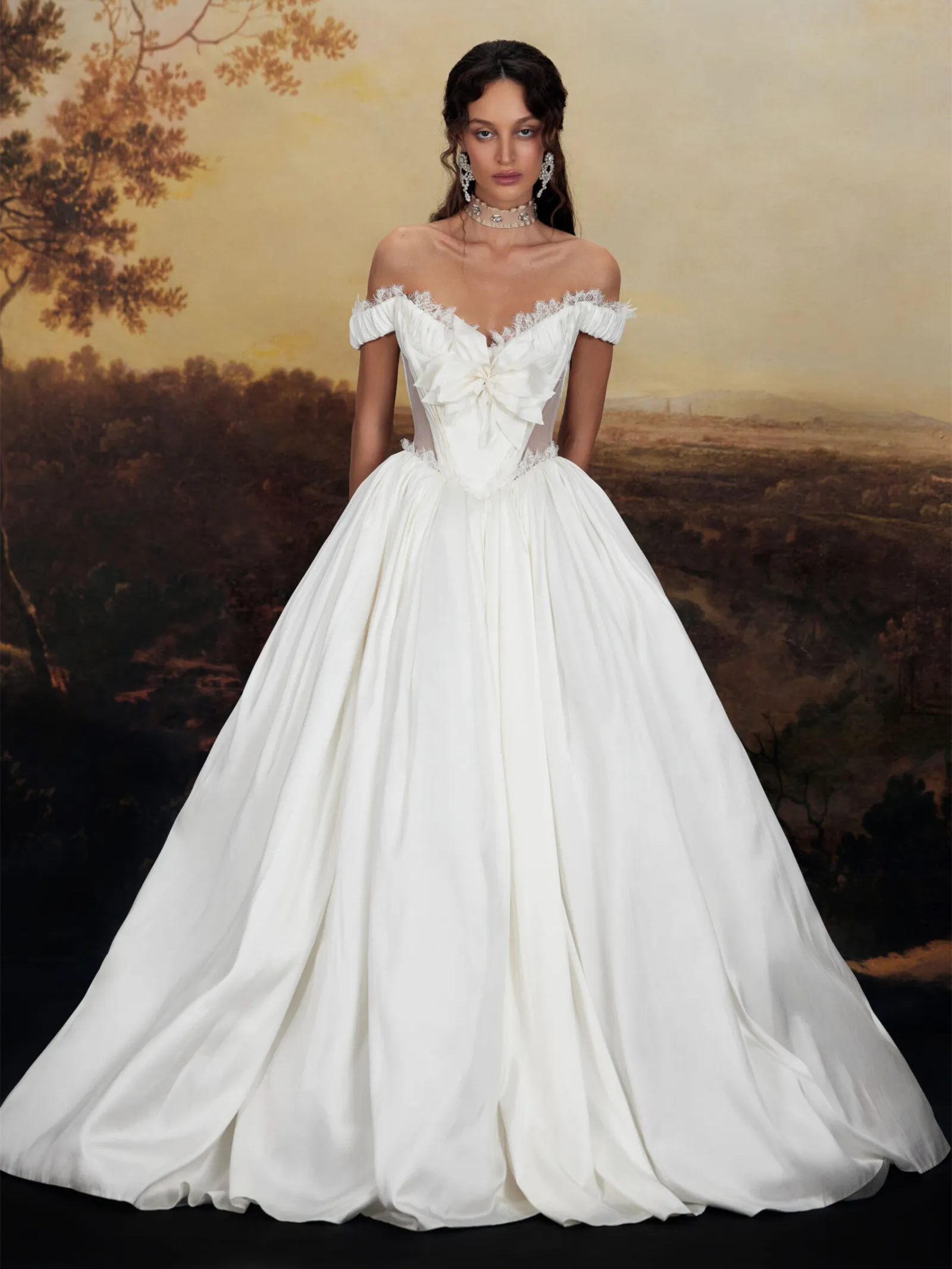 Vintage Cotton Fabric  Wedding Dress