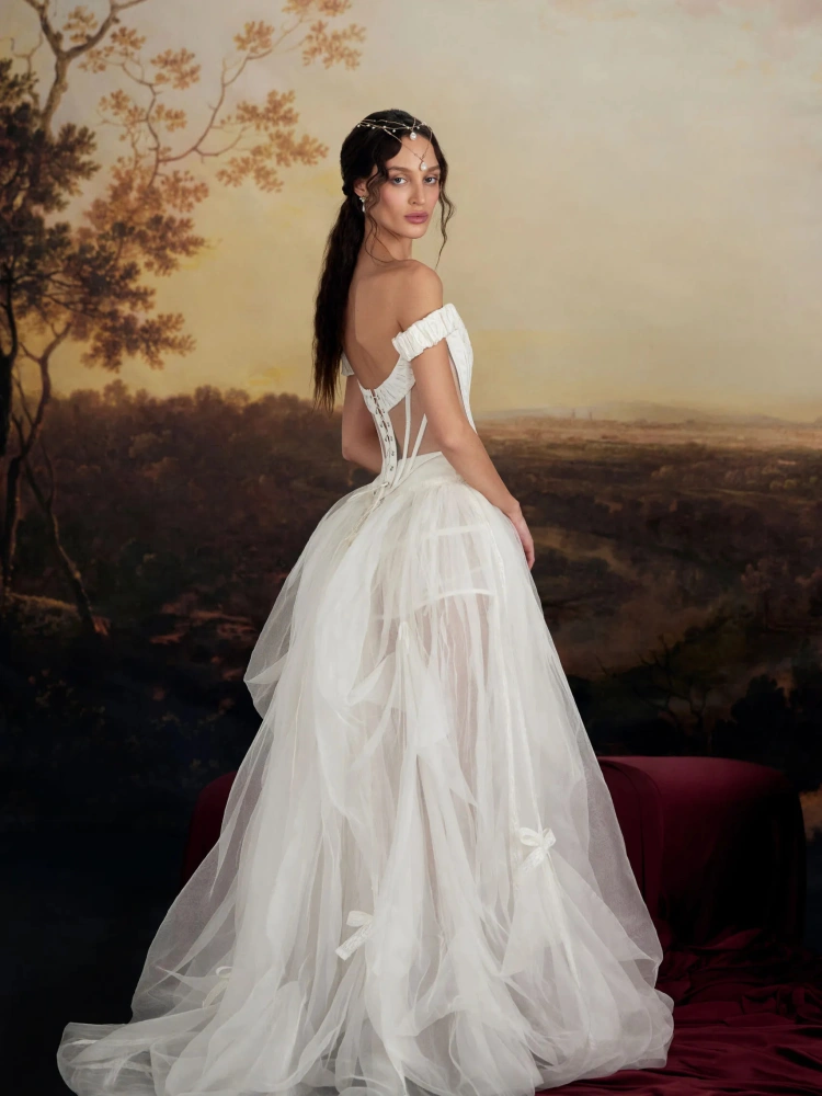vintage bridal dress Victoriana Vintage Inspired Corset Bridal Gown with Fit and Flare Body