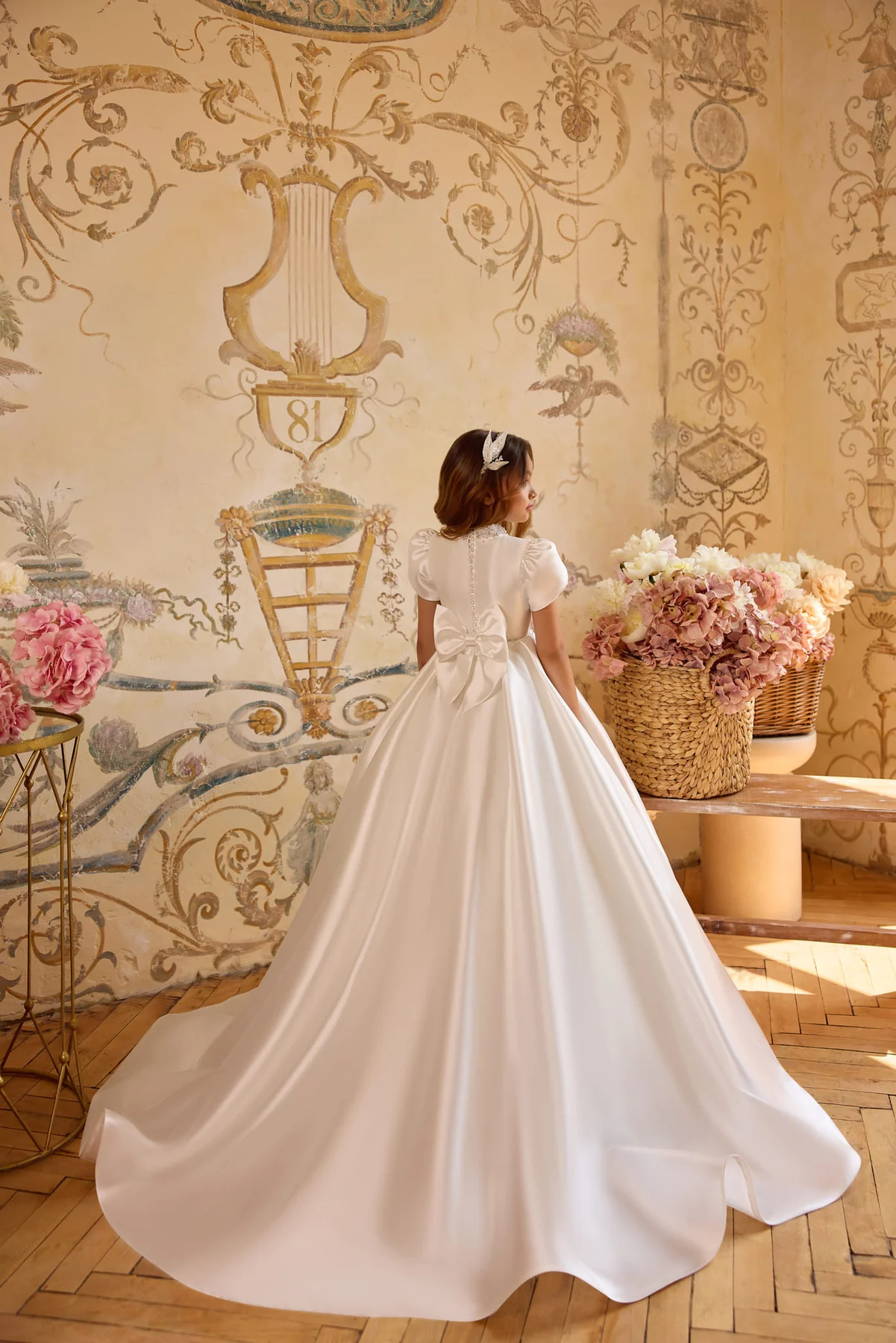 Ivory Mikado Popular Communion Dress