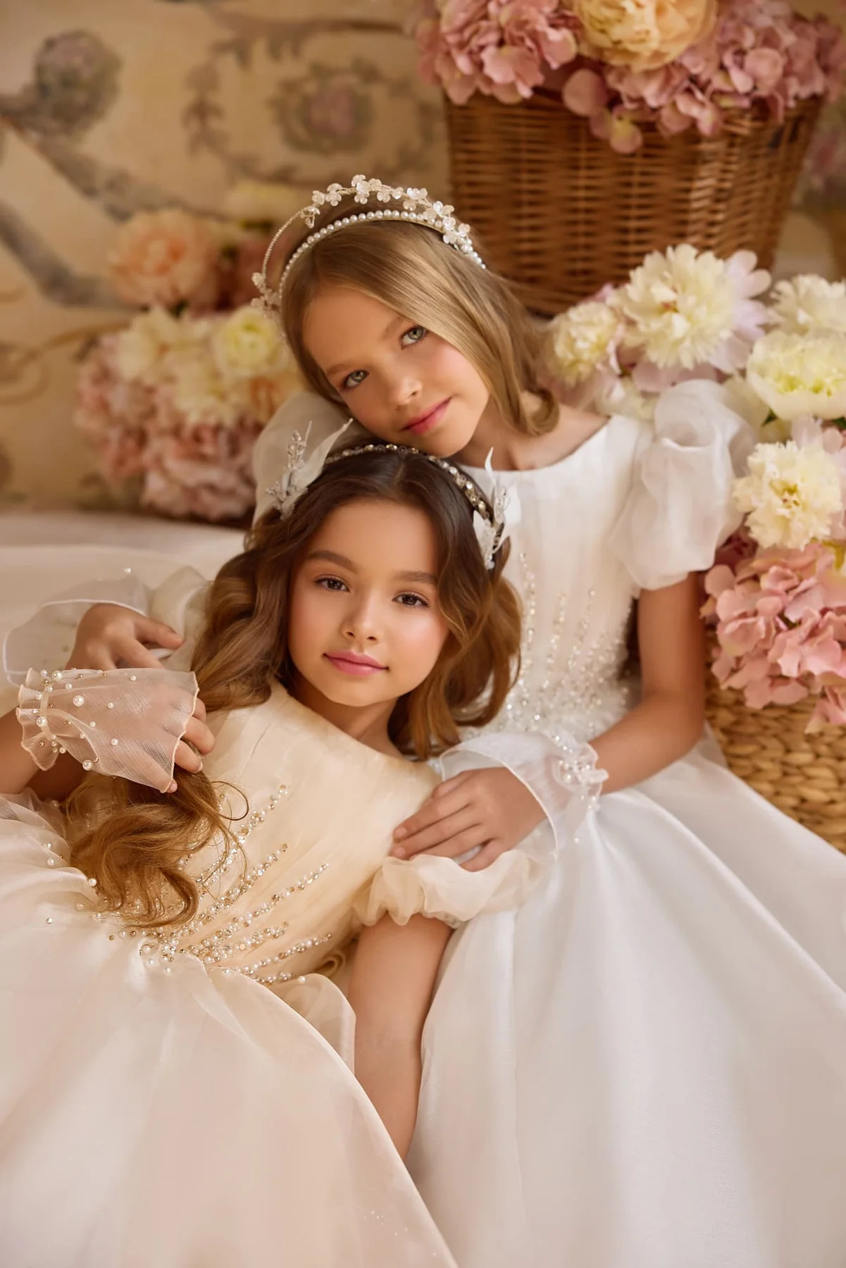 Ivory Beaded Girls Comunion Dress