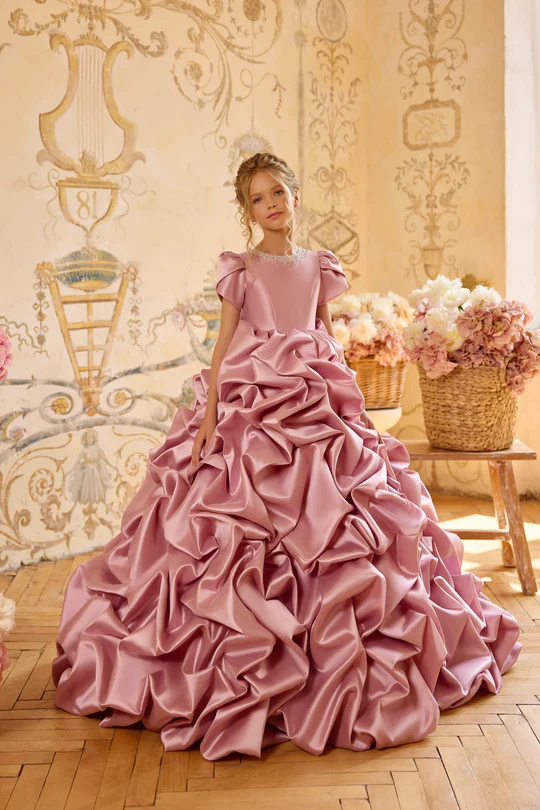 Rose Red Miakdo Girls Party Dress