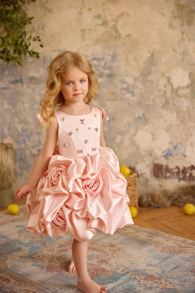 Pink /Purple Short  Miakdo Girls Party Dress
