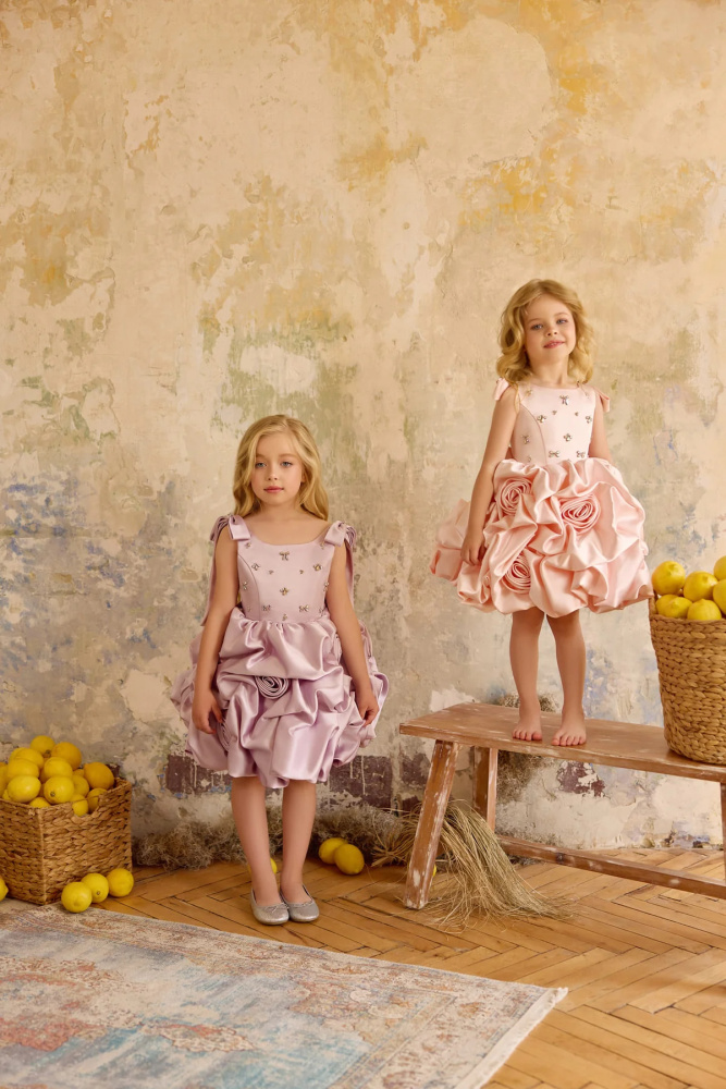 Pink /Purple Short  Miakdo Girls Party Dress