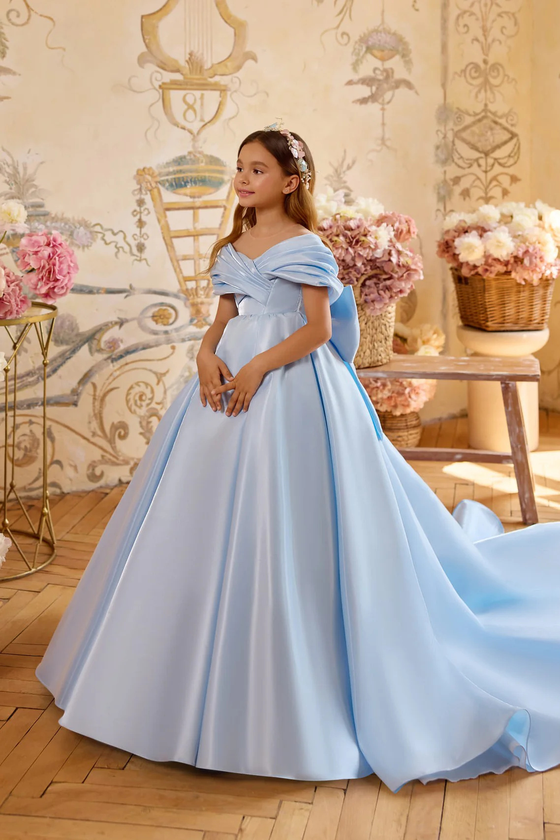 Shiny Organza Girls Party Dress
