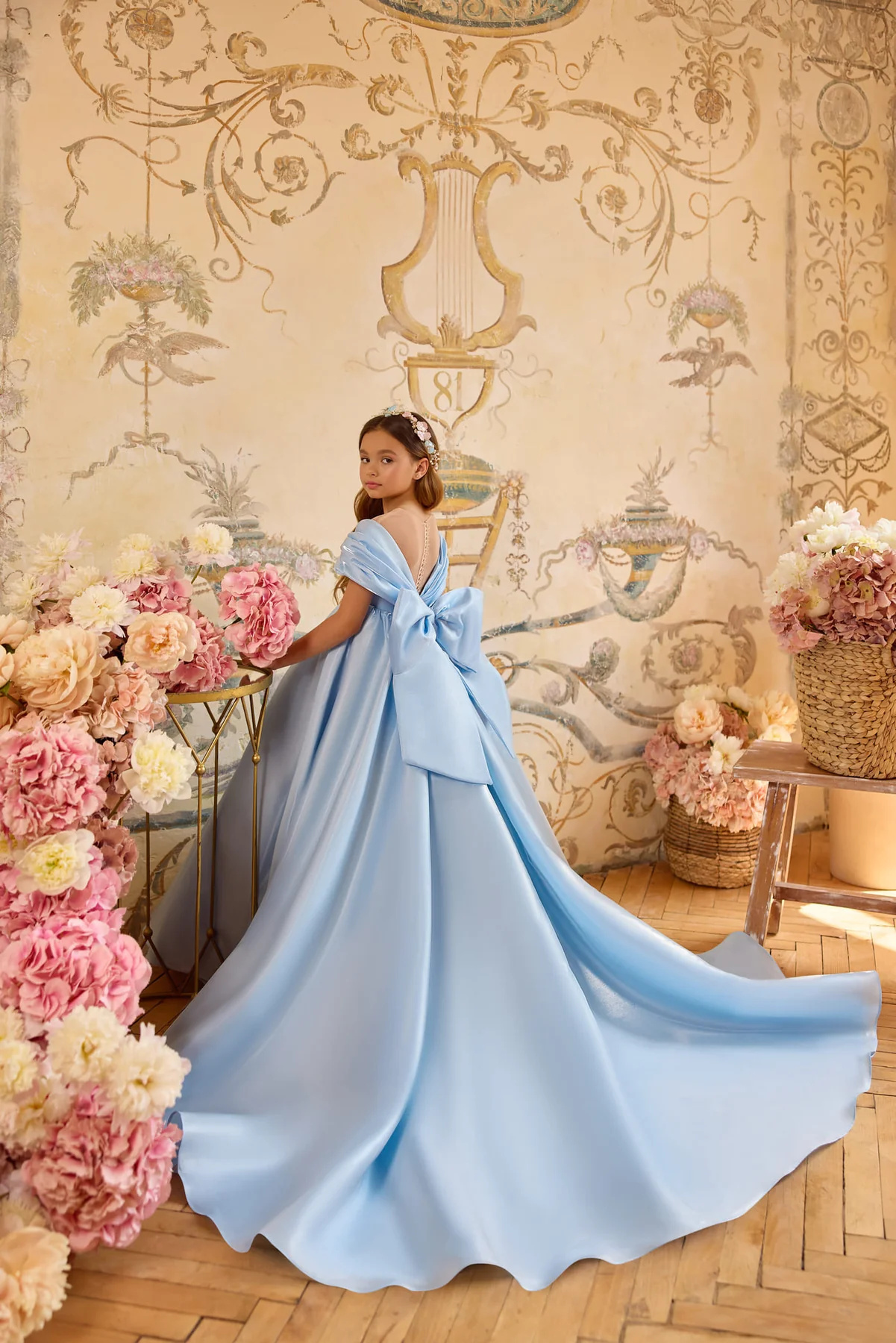 Shiny Organza Girls Party Dress