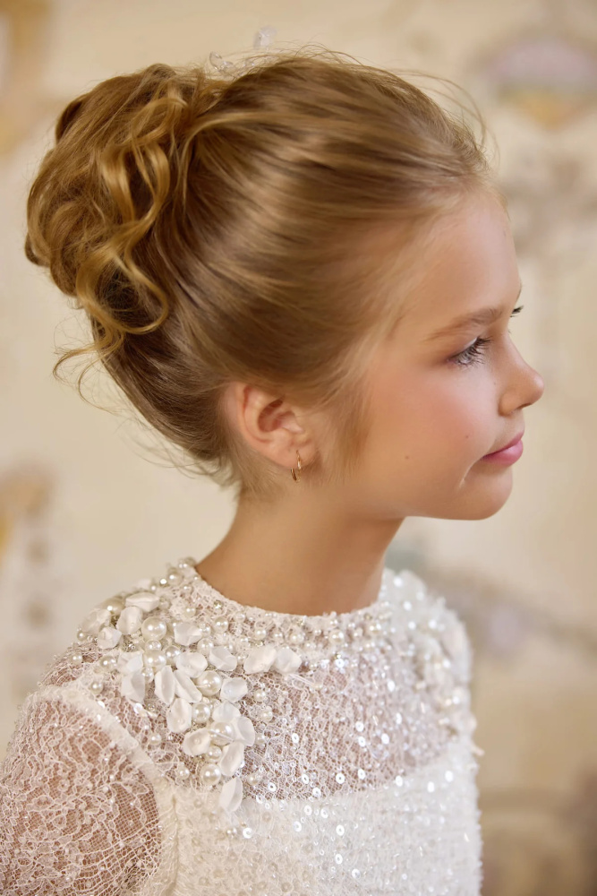 Ivory Lace Girls Communion Dress