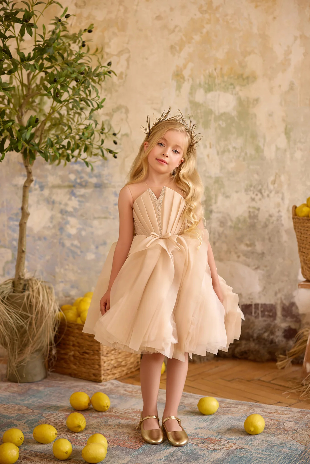 Short  Little Girls Party Dress