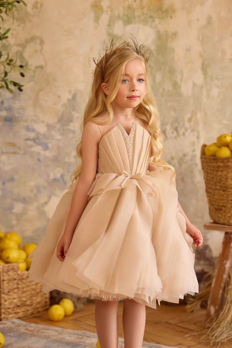 Short  Little Girls Party Dress