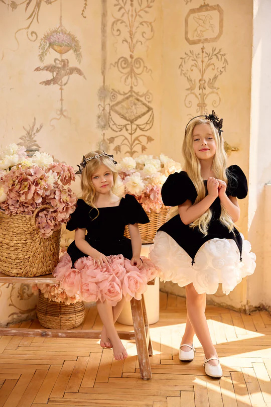 Little Girls Floral Girls Party Dress