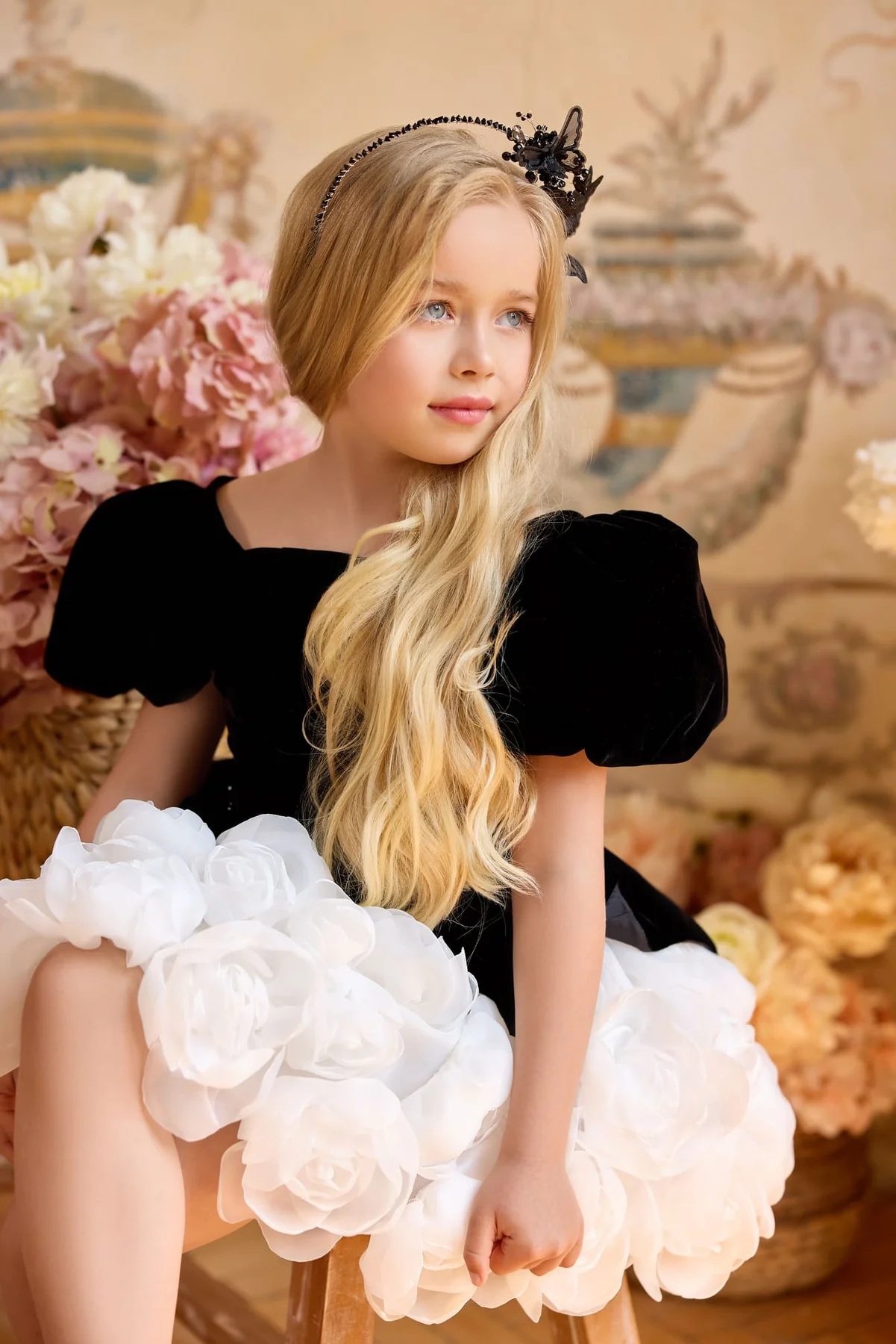 Little Girls Floral Girls Party Dress