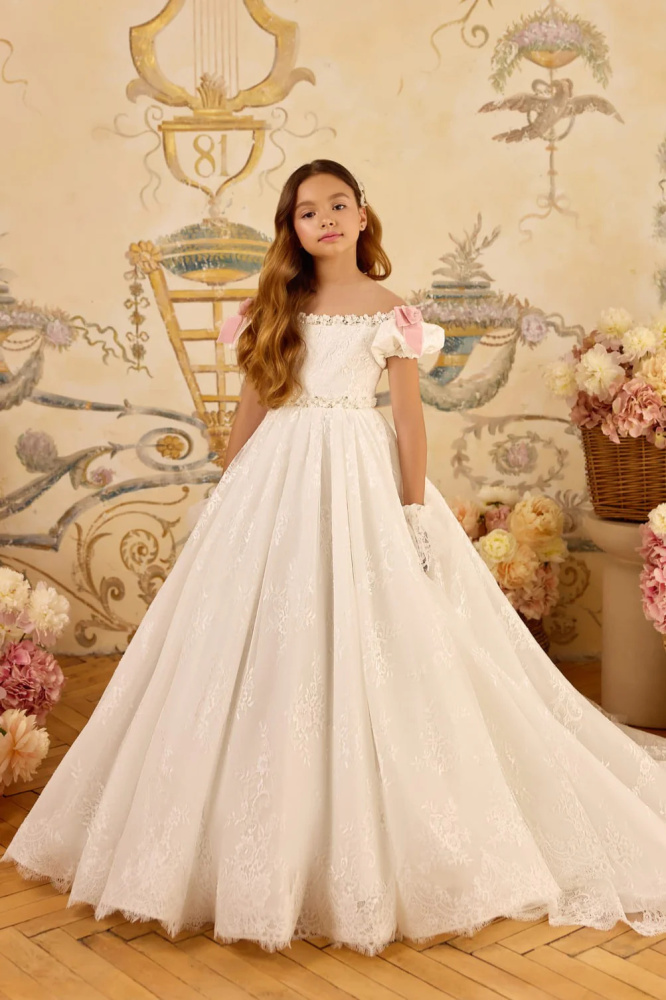 French Lace Girls Party Dress/Communion Dress