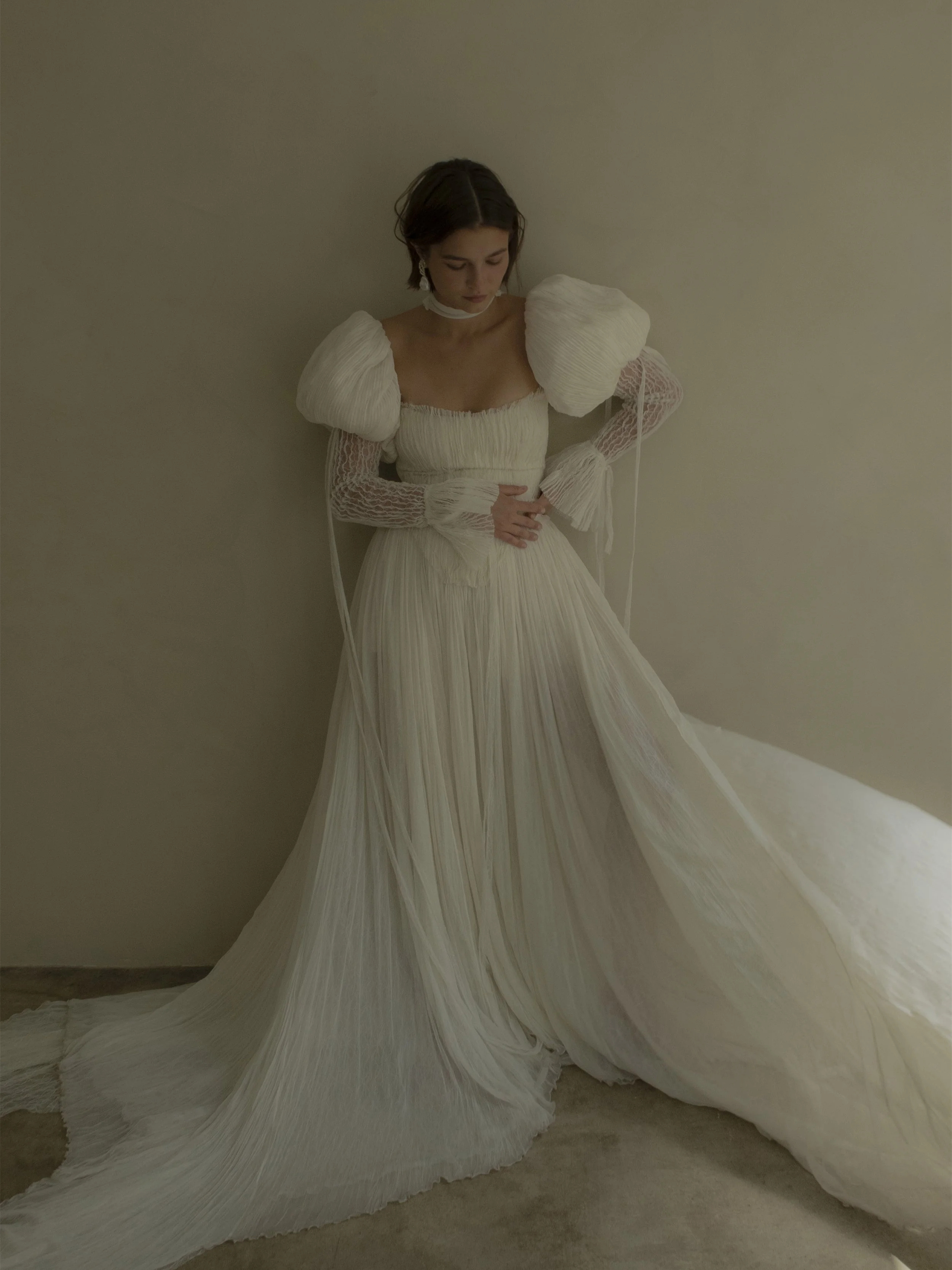 Vintage Silk Tulle Bridal Dress