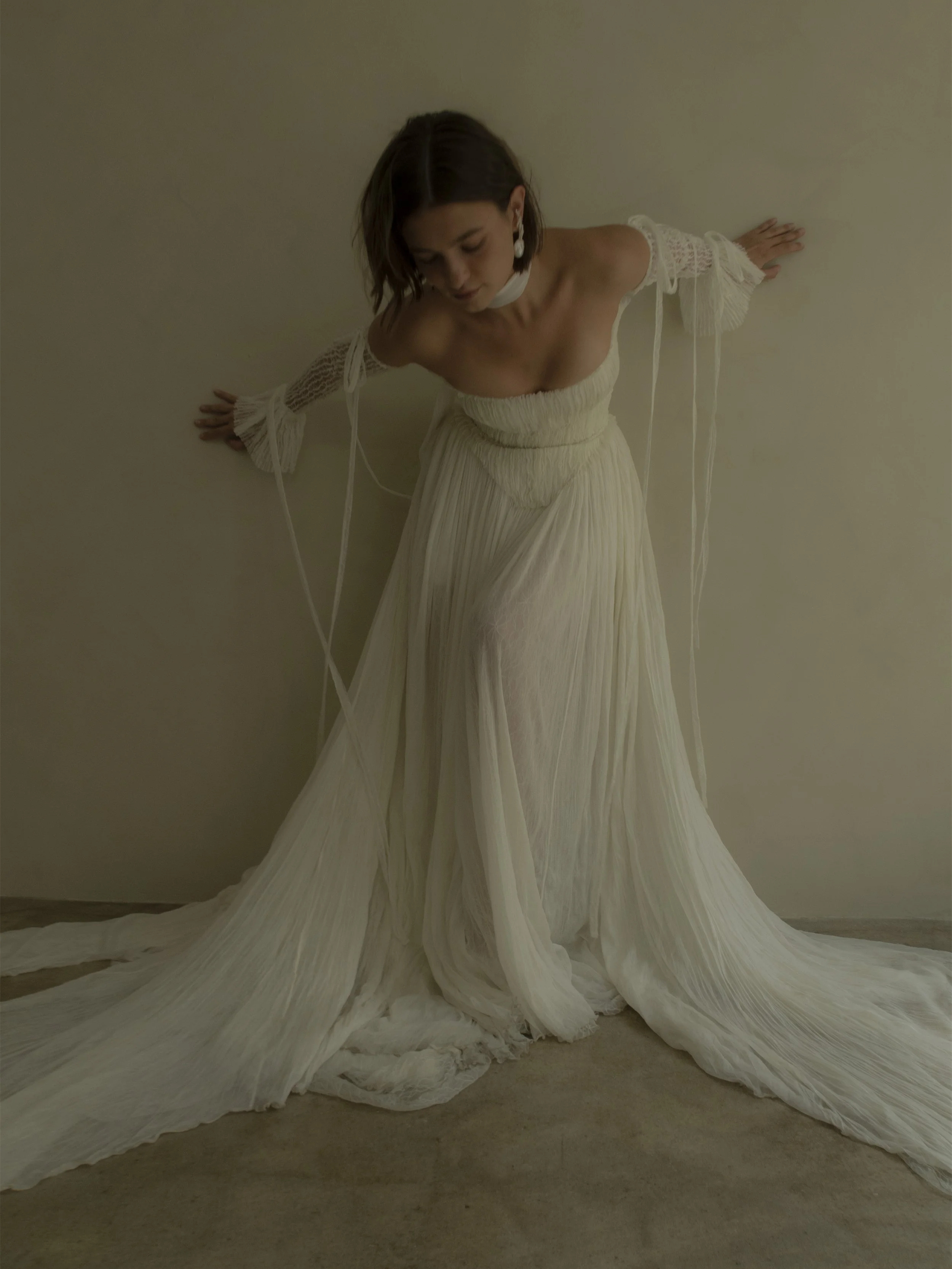 Vintage Silk Tulle Bridal Dress