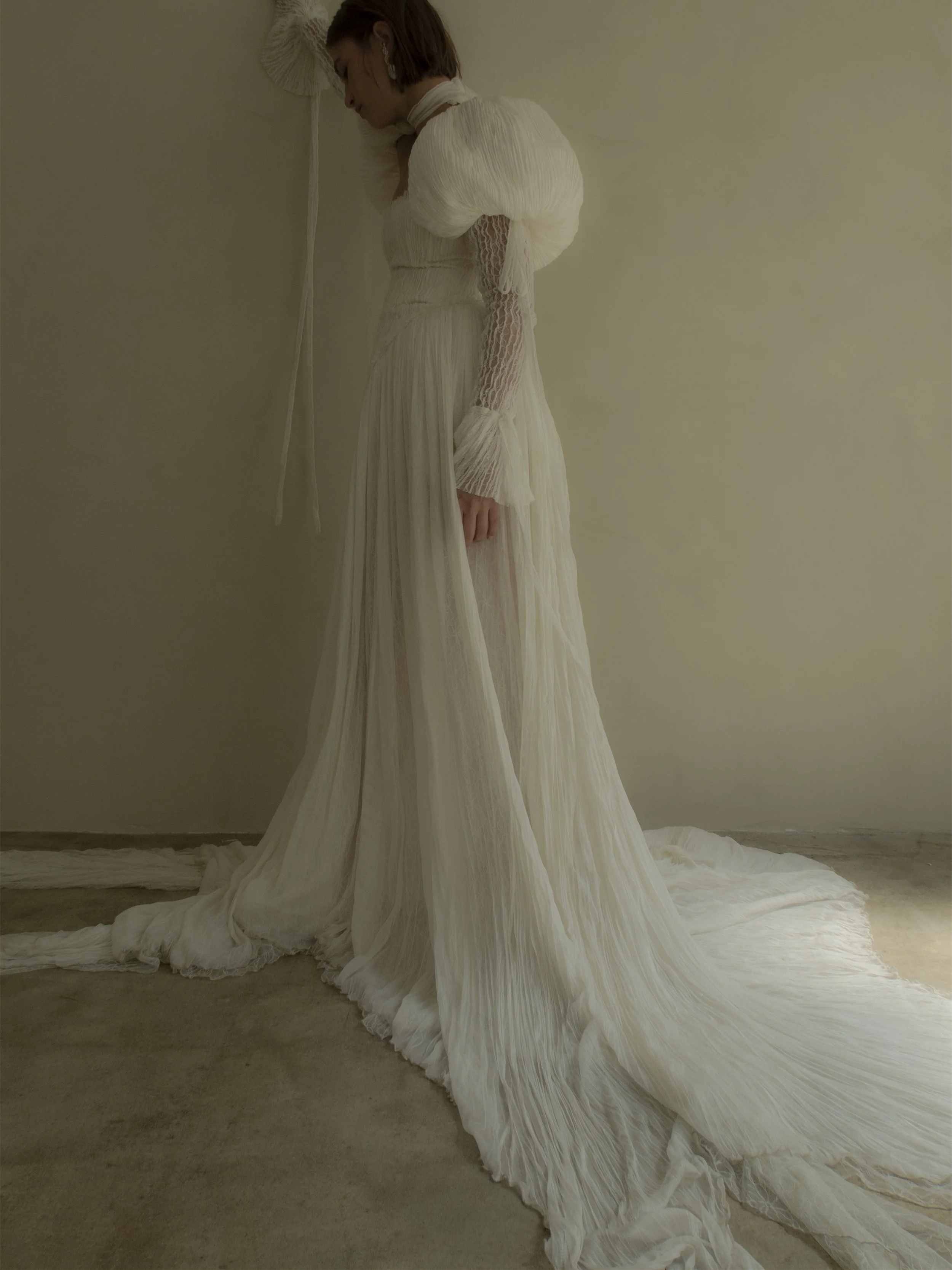 Vintage Silk Tulle Bridal Dress