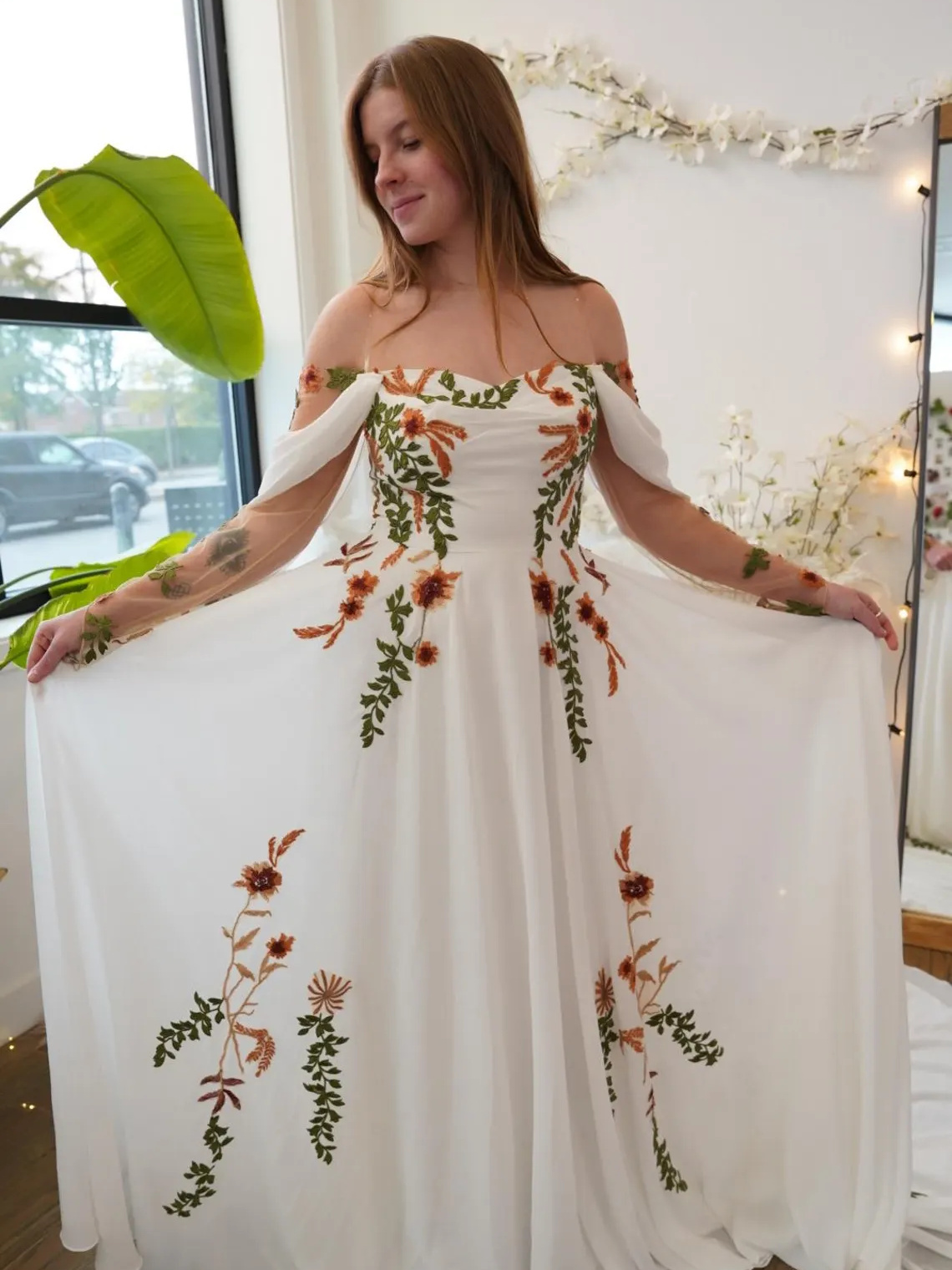 Vintage Silk Tulle Bridal Dress