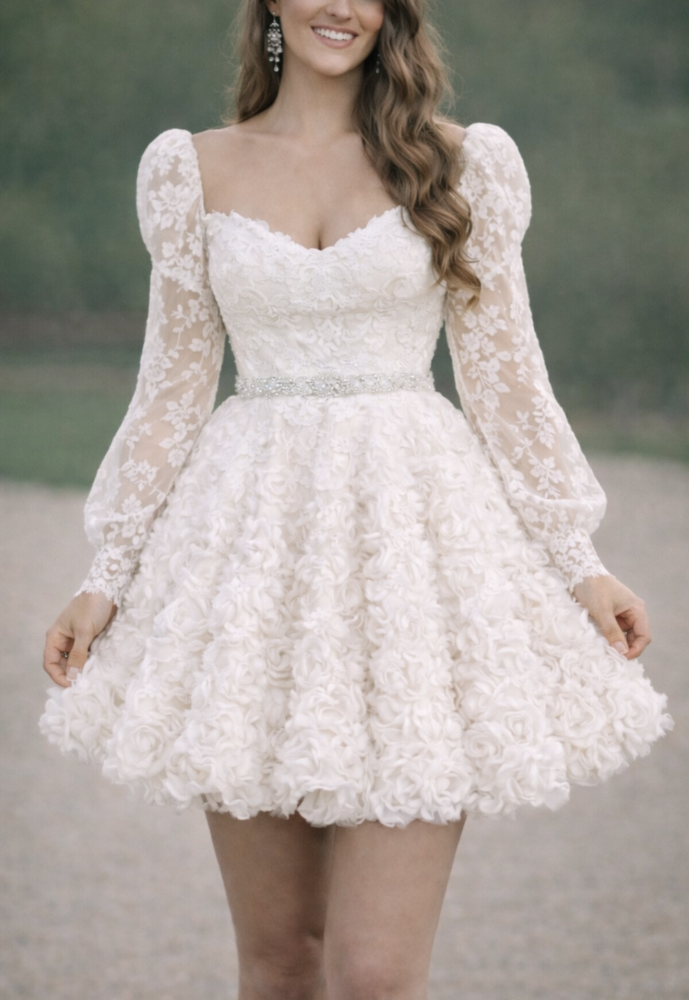 Custom the 2 pieces Dress + veil for M