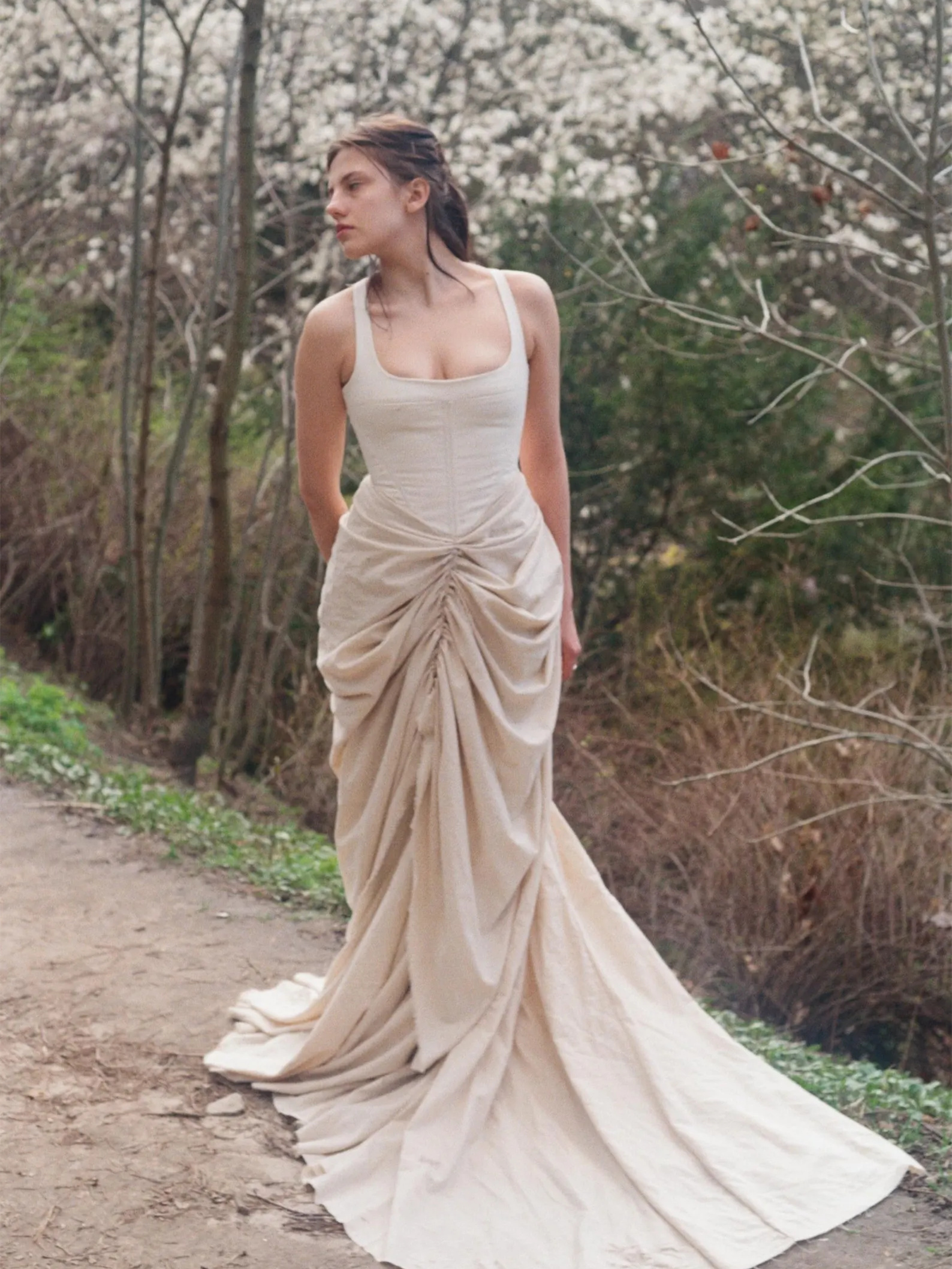 Vintage Cotton Bridal  Photoshoot Dress/Vintage Custome Dress