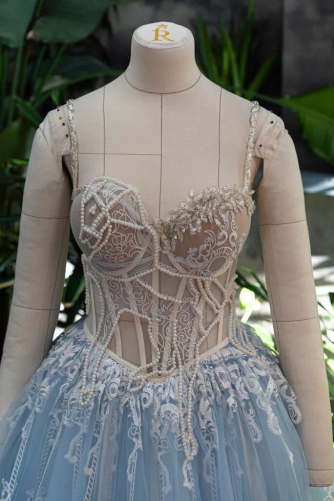 Light Blue Photoshoot Dress/Prom Dress