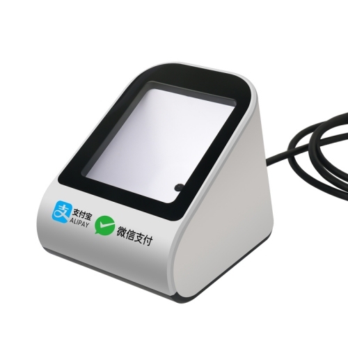 2D barcode scanner for payment can scan barcodes on media such as paper