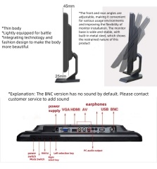 15inch Capacitive Touch Monitor with VGA HDMI Ratio 4:3