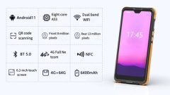 Handheld Smart Terminal One dimensional and two-dimensional barcode scanning data collector, handheld PDA integrated terminal - Android 11