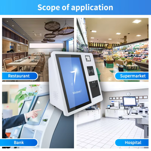 15.6inch All in one smart payment pos all in one android pos system with printer Touch Screen Kiosk Self Pay Machine Barcode Scanner for restaurant