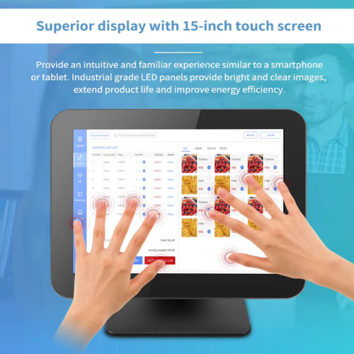 15inch Aluminum Alloy Foldable Touch POS Department Store Pos Machine 15 Inch Screen Aluminum Material Windows Systems Pos Terminal Point of Sales