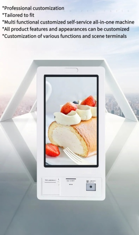 21.5inch Touchscreen Self-checkout Kiosk 21.5-inch 32 inch vertical wall mounted touch screen self-service ordering machine, payment and recharge hospital self-service terminal