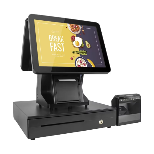15 Inch POS Hardware Machine Cash Register with Built in 80mm Printer
