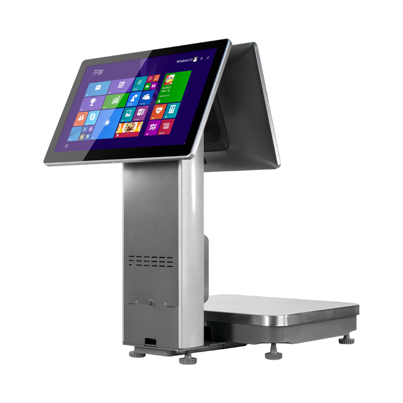 POS Terminal Scales 15.6" Capacitive Touchscreen Win10 8G RAM 128G SSD Cash Drawer Weighing Functions YOUYOU AI