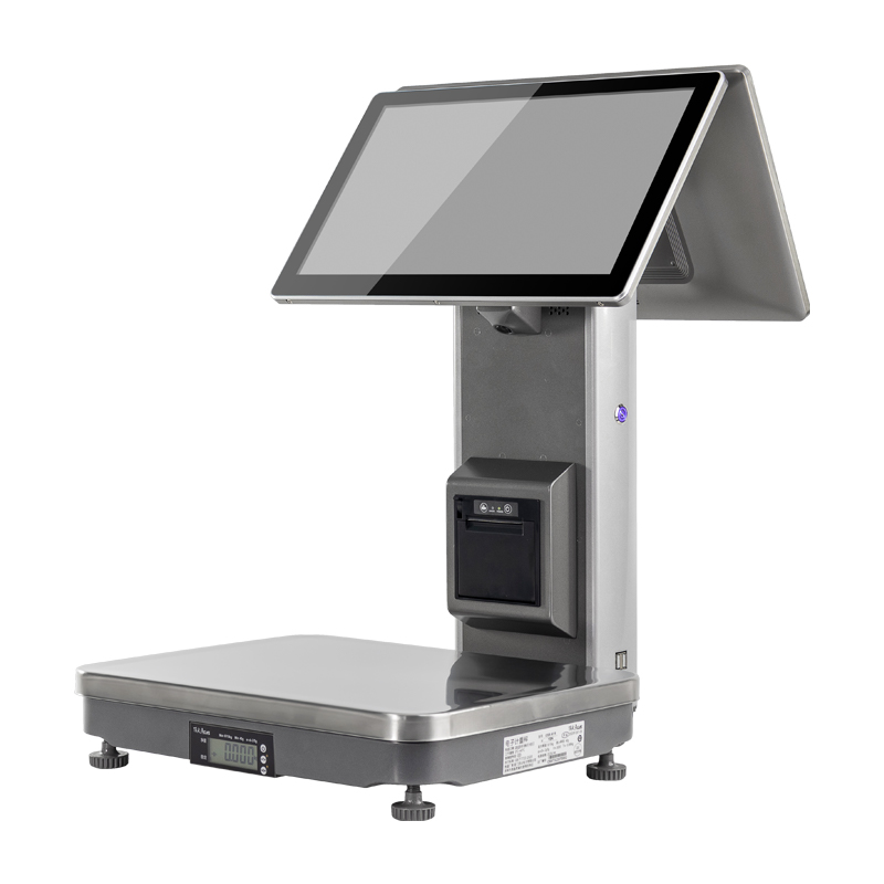 POS Terminal Scales 15.6" Capacitive Touchscreen Win10 8G RAM 128G SSD Cash Drawer Weighing Functions YOUYOU AI