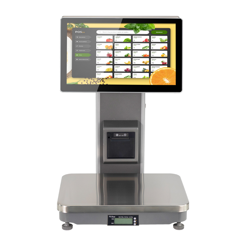 POS Terminal Scales 15.6" Capacitive Touchscreen Win10 8G RAM 128G SSD Cash Drawer Weighing Functions YOUYOU AI