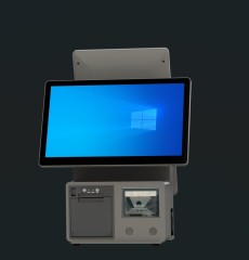 Self-service Kiosk with 15.6inch Screen and printer and Barcode Scanner