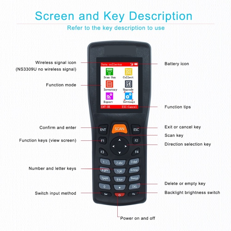 Wireless Barcode Data Collector Handheld PDA Private label