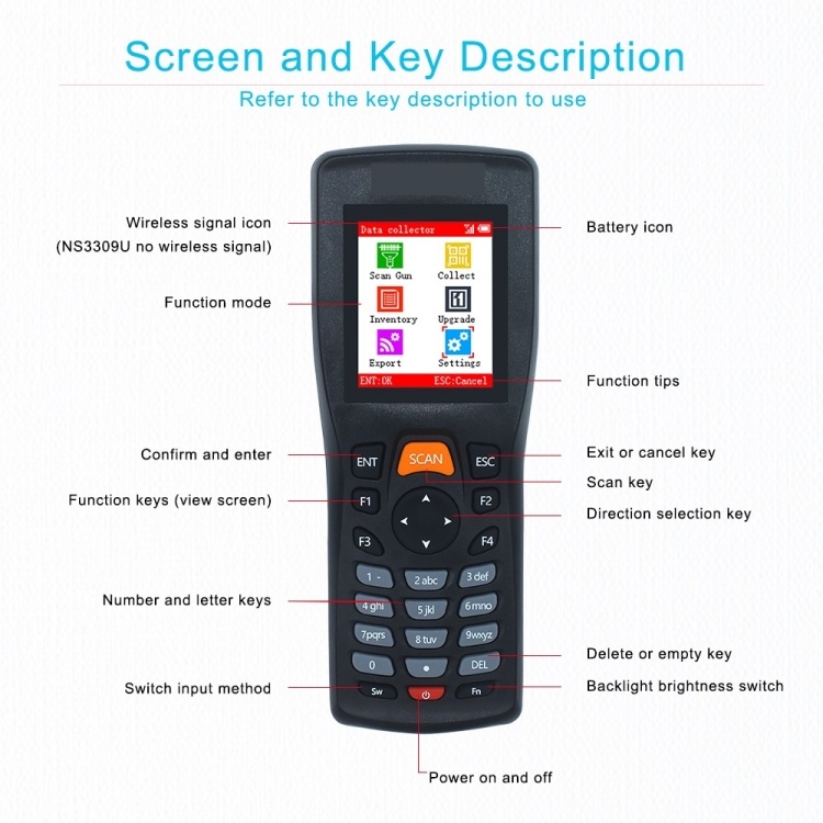 Wireless Barcode Data Collector Handheld PDA Private label