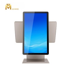 Super Slim Aluminum Alloy Dual Screen Touch POS Terminal 4G RAM, 64GB SSD, 8G RAM, 128GB SSD,Champagne gold