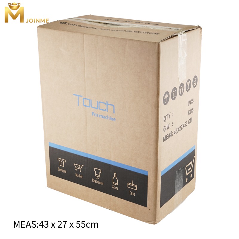 Super Slim Aluminum Alloy Dual Screen Touch POS Terminal 4G RAM, 64GB SSD, 8G RAM, 128GB SSD,Champagne gold